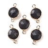 Natural Obsidian Connector Charms G-C102-09H-G-1