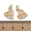 Brass Micro Pave Clear Cubic Zirconia Pendants KK-S367-14A-3