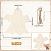 Halloween Theme Unfinished Wood Pendant Decorations HJEW-WH20003-47B-2