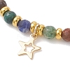 Star 201 Stainless Steel Charm Bracelets BJEW-JB12801-01-3