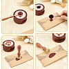 Brass Wax Seal Stamps with Wood Handle AJEW-WH0412-0072-3
