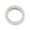 Brass Micro Pave Clear Cubic Zirconia Beads Frame KK-P277-58B-P-1