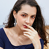 12Pcs Brass Flat Hoop Earring Findings KK-BBC0014-54-6