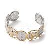 Hammered 304 Stainless Steel Cuff Bangles for Women LS-BJEW-P371-01B-4
