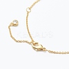 Brass Micro Pave Clear Cubic Zirconia Pendant Necklaces NJEW-E153-01R-4