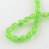 Transparent Crackle Glass Beads Strands X-DGLA-S085-6x8-13-2