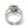Tarnish Resistant 304 Stainless Steel Sun Open Cuff Ring Settings X-RJEW-B027-23P-3