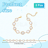 2Pcs Natural Keshi Pearl Link Bracelets for Women BJEW-UN00016-3