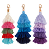 3Pcs 3 Styles Polyester Tassel Big Pendant Decorations HJEW-GO0001-16-1