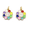 Brass Enamel Charms X-KK-O135-01B-1