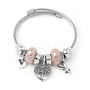 European Style Stainless Steel & Alloy Charm Bangles for Women PW-WG243C0-01-1