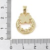 Brass Micro Pave Clear Cubic Zirconia Pendants KK-Q813-10G-3