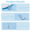 1Pc Rhodium Plated Sterling Silver Bead Cage Pendants STER-HS0001-18-4