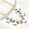 Brass Enamel Pendant Necklaces NJEW-B157-07G-01-2