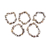 Natural Botswana Agate Chip Beaded Stretch Bracelets for Women Men BJEW-L038-01C-4