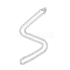 Men's 201 Stainless Steel Cuban Link Chain Necklace NJEW-N050-A06-5-45P-3