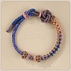 Hand-knitted Polyester and Wax Cope Braided Bracelets for Men Women FS-WG9D472-06-1