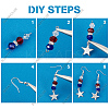 DIY Independance Day Theme Chandelier Earring Making Kit DIY-SC0018-41-4