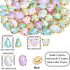 60Pcs 6 Styles Zinc Alloy Rhinestone Sew on Rhinestones FIND-CY0001-07-2