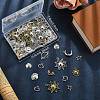 100Pcs 10 Styles Tibetan Style Zinc Alloy Charms FIND-YW0007-15-4
