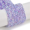 Electroplate Glass Beads Strands GLAA-Q105-04A-1