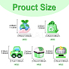 20Pcs 5 Styles Environmental Protection Theme Opaque Resin Cabochons CRES-YW0001-40-3
