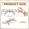 2Pcs Zinc Alloy & Crystal Rhinestone Shoe Buckle Clips FIND-LP0009-89-2