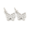 Rack Plating Brass Micro Pave Clear Cubic Zirconia Pendants KK-B093-13B-P-1