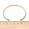 304 Stainless Steel Enamel Cuff Bangles for Women BJEW-H637-02A-G-5