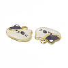 Painted Alloy Pendants PALLOY-P288-02G-02-2