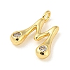 Rack Plating Brass Micro Pave Cubic Zirconia Pendants KK-A200-24G-M-2