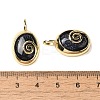 Synthetic Blue Goldstone Oval Pendants G-K371-01G-04-3