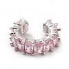 Cubic Zirconia Tennis Cuff Earrings EJEW-K093-09P-04-2
