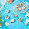 10Pcs Natural Shell Pendants PALLOY-TAC0204-5