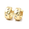 Brass Micro Pave Clear Cubic Zirconia Hoop Earrings EJEW-Z149-02G-4
