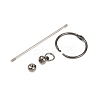 Iron Bar Beadable Keychain Clasps AJEW-R004-02B-3