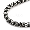 304 Stainless Steel Box Chain Necklace NJEW-D046-01B-2