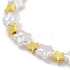 Rack Plating Brass and ABS Imitation Pearl Bracelets BJEW-B106-14G-2