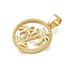 Brass Micro Pave Cubic Zirconia Pendants KK-D431-002G-2