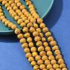 Handmade Fancy Antique Glazed Porcelain Ceramic Round Beads Strands PORC-L019-8mm-02-5