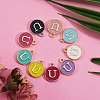120Pcs 12 Colors Golden Plated Alloy Charms ENAM-SZ0001-64U-3