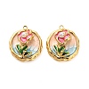 304 Stainless Steel Enamel Pendants STAS-B084-05G-02-1