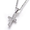 Brass Micro Pave Cubic Zirconia Pendant Necklaces NJEW-O108-30P-2