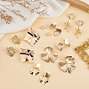 8 Pairs 8 Style Alloy Stud Earrings with Plastic Imitation Pearl Beaded EJEW-AN0003-64-4