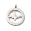 Non-Tarnish 304 Stainless Steel Pendants STAS-M311-08P-2