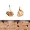 Brass Micro Pave Clear Cubic Zirconia Stud Earrings for Women EJEW-G428-25G-06-5