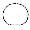 Minimalist Glass Seed Beads & Brass Beads Stretch Bracelets for Women BC0195-23-1
