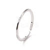 Clear Cubic Zirconia Open Cuff Ring RJEW-H127-06P-1