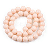 Opaque Solid Color Glass Beads Strands GLAA-T032-P10mm-09-2