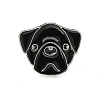 Dog Enamel Pin with Brass Butterfly Clutches LS-JEWB-A006-04J-1